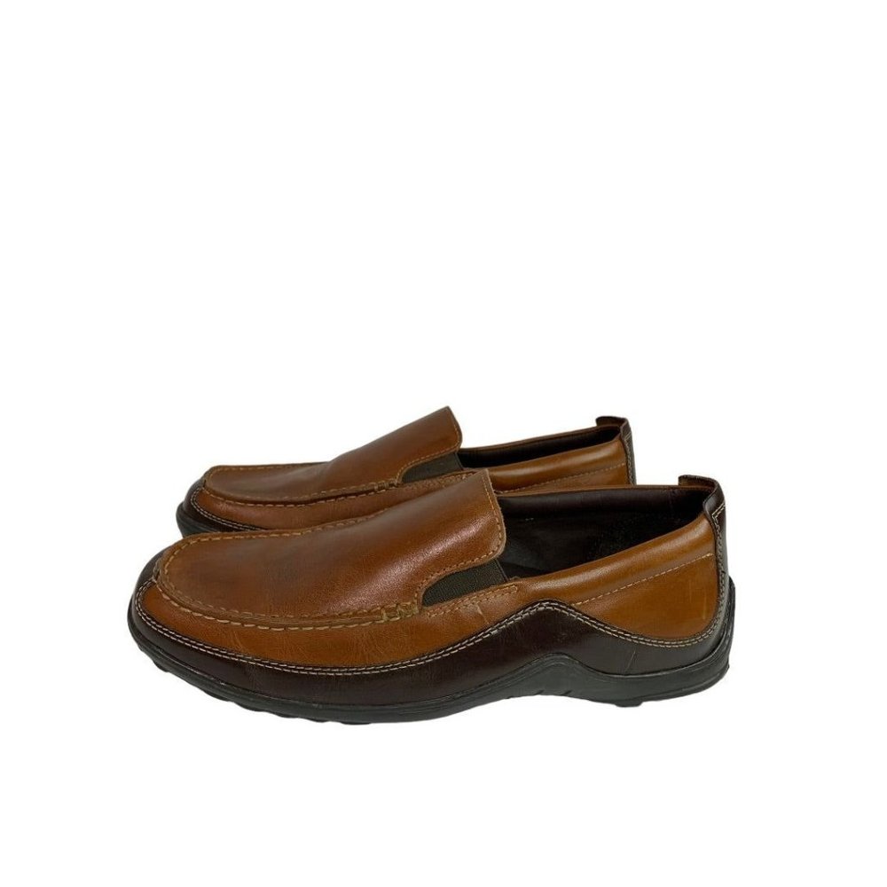 Size‎ 9W Cole Haan Men's Wide Brown Leather Driving Loafers C02559